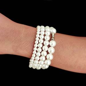 Hot Sale Schmuck Hip Hop Edelstahl Frauen Männer Halskette 6/8/10/12mm Runde Perlen Süßwasser Perlenkette Choker Halskette - Product Image 5