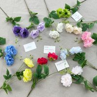2 têtes de fleurs de pivoine en soie, fleurs de pivoine artificielles pour mariage, décoration de la maison, arrangement floral DIY, décoration de fond de festival