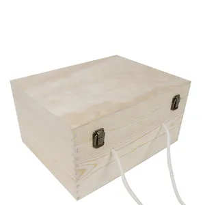 Scatola di legno di colore naturale custom design personalizzato scatola di legno confezione regalo
