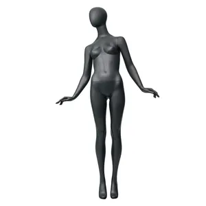 Maniquíes de exhibición de ventana de cuerpo completo, maniquí femenino negro