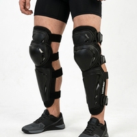 Ensemble de protection genoux et coudes pour moto et cyclisme, professionnel, en matériau PP souple et épais, taille unique, fermeture auto-agrippante/boucle, universel