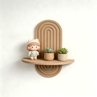 Étagère murale en forme d'arche arc-en-ciel, étagère murale flottante décorative, étagère murale moderne bohème pour la décoration de la maison, chambre à coucher, salon, chambre d'enfant