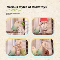 Jouet naturel pour oiseaux, boules de pulpe comestibles pour perruches moine, tourtereaux, jouet à mâcher sûr pour perroquets