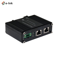 Injecteur PoE 60W 2.5G 802.3at actif, rail DIN, adaptateur injecteur Ethernet industriel, sortie 48V CC, vente en gros