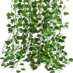 Venta al por mayor <span class=keywords><strong>de</strong></span> plantas <span class=keywords><strong>de</strong></span> hojas <span class=keywords><strong>de</strong></span> hiedra artificial tela <span class=keywords><strong>de</strong></span> algodón hiedra guirnalda vides falsas colgantes boda planta <span class=keywords><strong>de</strong></span> imitación scapeing - Product Image 4