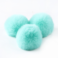 Pompons en fausse fourrure de lapin de 5 cm personnalisables en gros, ornements en boules de pompons doux et duveteux pour la décoration de sacs
