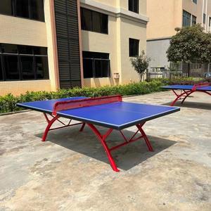 Mesa de ping-pong para exteriores con tablero de 18 mm, estructura de 30x50 mm resistente a la intemperie, para escuelas, parques y comunidades, estándar de Guangdong - Product Image 2