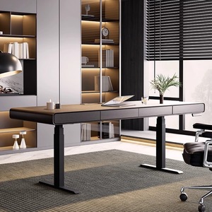 Bureau de levage électrique intelligent en bois massif Style italien minimaliste moderne modulaire étude maison ordinateur travail immeuble de bureaux chambre à coucher - Product Image 3
