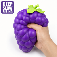 Nouveau jouet souple anti-stress en forme de raisin parfumé, simulation de fruit à remontée lente, cadeau pour enfants