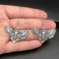 Goth – boucles d'oreilles avec pendentif en forme de papillon, Style Punk et gothique, bijoux de fête, cadeaux pour femmes