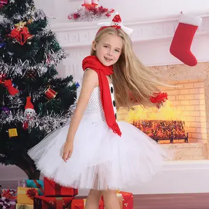 Robe de danse Odyssey de glace et de neige pour filles Robe de performance pour enfants Noël Bonhomme de neige joue boule de neige Vêtements Costumes