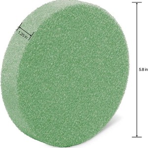 Espuma floral para ramos de boda de 5.8 pulgadas de diámetro, base de plástico reciclado para arreglos florales - Product Image 1