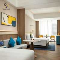Lit de luxe en bois massif pour chambre à coucher, mobilier moderne en bois massif pour hôtel, ensembles de meubles de chambre pour villa et appartement