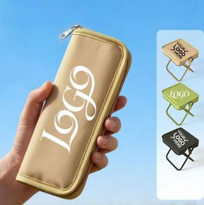 Tabouret de camping pliable portable avec logo personnalisé, léger, pliable, pour le camping, la randonnée, la pêche, les voyages - Product Image 1