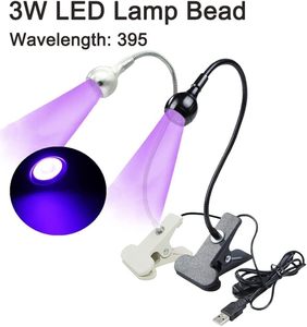 Lampe UV LED USB 3W pour le durcissement du gel, portable, avec pince flexible, lampe de bureau pour les fournitures de manucure, réparation de téléphones portables, usage professionnel - Product Image 6