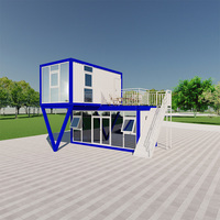 Conception d'usine Portable Préfabriqué Flat Pack Appartements Bâtiment Préfabriqué Deux étages Chambre simple Salon Conteneur Bureau Maison