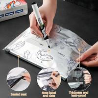 Sacs de stockage scellables en papier d'aluminium debout réutilisables pour aliments avec LOGO personnalisé sacs de congélation auto-scellants pour viande de fruits de mer