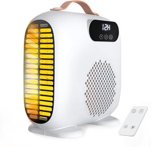 เครื่องทำความร้อนไฟฟ้าขนาดเล็กแบบพกพา ติดตั้งบนพื้น 750W 220V พร้อมรีโมทคอนโทรล หน้าจอ LED ดิจิตอล ปรับความเร็วได้ 3 ระดับ ป้องกันความร้อนเกิน - Product Image 1