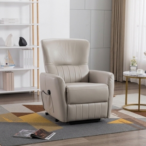 Poltrona Relax in Vera Pelle Stile Americano, Sedia Lazy Boy - Product Image 3