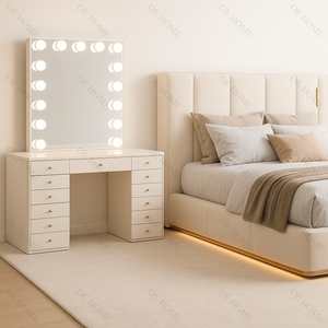 Modern Style Solid Wood 4-Piece Twin Bedroom Set White Finish Storage <b>Bed</b> Dresser Mirror Nightstand Bedroom Furniture - Product Image 1