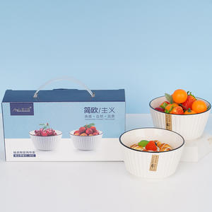 Juego de vajilla desechable para el hogar moderno Nuevos tazones y platos de cerámica con diseño de frutas Joyas DE SEGURO incluidas - Product Image 5