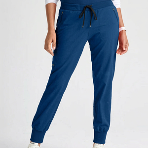 Pantalon de travail d'hiver respirant de haute qualité pour esthéticienne, en polyester/coton, taille haute, coupe droite, vêtement de mode pour femme - Product Image 1