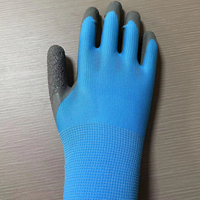 Gants de sécurité robustes en coton et polyester, enduits de latex froissé, antidérapants, pour la construction