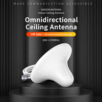 Antenne omnidirectionnelle intérieure 5dBi 698-2700mhz Connecteur N mâle/femelle 2M pour amplificateur cellulaire Répéteur de signal 4G Antenne 4G