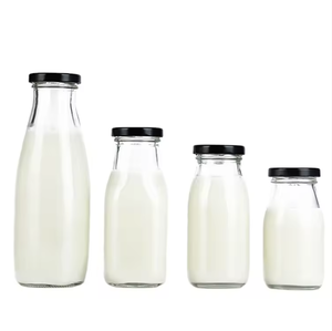 Vente en gros 280ml & 300ml Bouteille de lait en verre Starke Coffee & Tea Juice Bubble Tea Bottle avec <span class=keywords><strong>bouchon</strong></span> à vis - Product Image 6