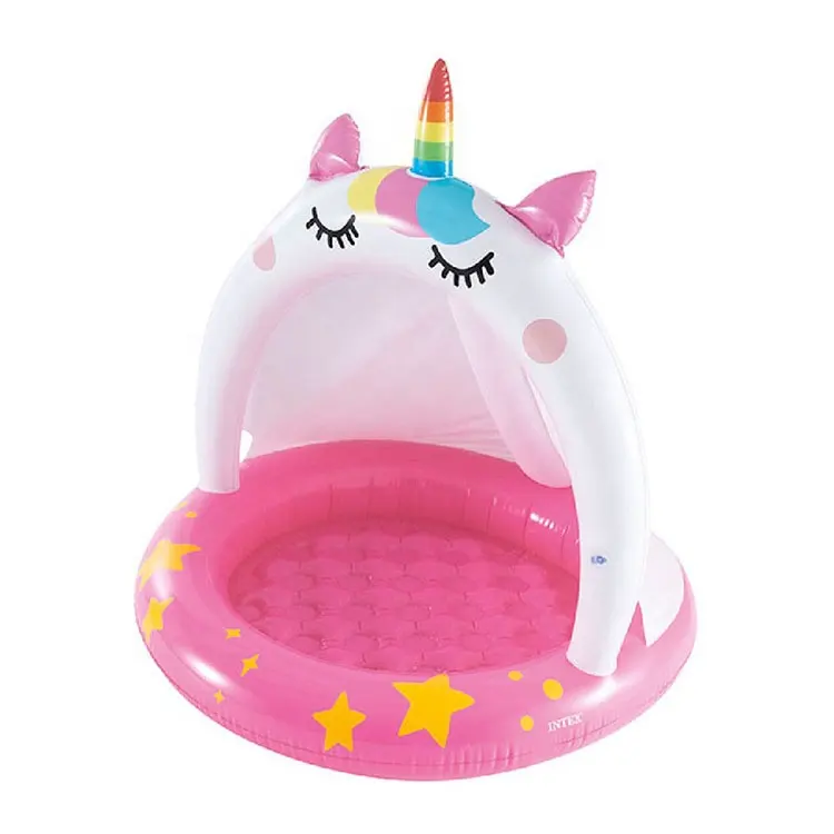 INTEX 58438 New Design Float Indoor&outdoor Kids Bath Swimming Mini Pool inflatable Unicorn Baby Pool For Sale