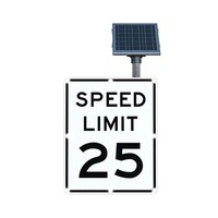 Meilleur prix étanche et durable en aluminium réduction de vitesse LED limite de vitesse 25 20 15 5 panneaux d'avertissement de trafic à énergie solaire