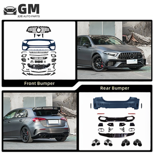 Nouveau pare-chocs avant pour <span class=keywords><strong>Mercedes</strong></span>-Benz Classe A W177 importé, en PP, kit carrosserie <span class=keywords><strong>AMG</strong></span> Classe <span class=keywords><strong>A45</strong></span>, à visser, garantie 1 an - Product Image 4