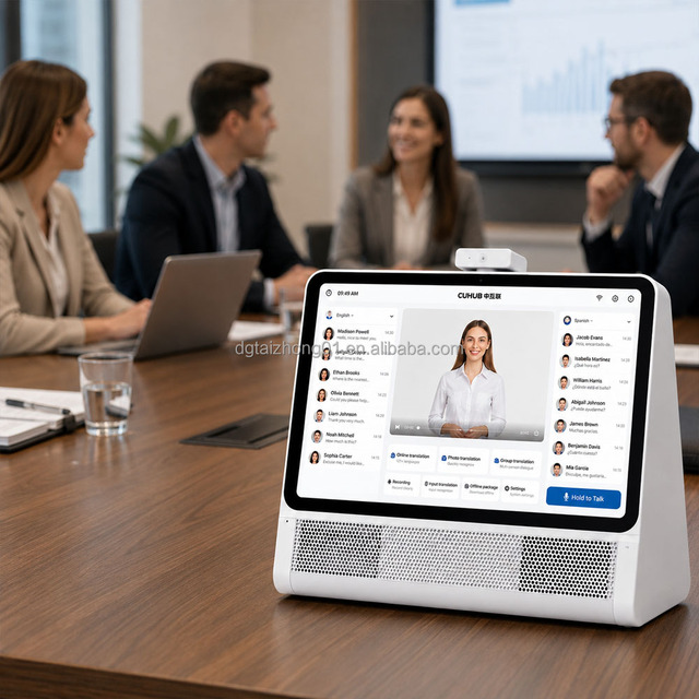 10.1 Inch Real-Time Speech Translator Device Dual Display AI Interpreter Desktop Machine for Business Meeting