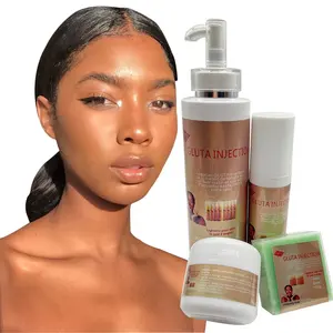 Kit de clareamento e rejuvenescimento da pele, kit de borlas pretas transparentes para branqueamento e injeção de gluta