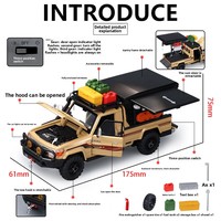 Modèle de voiture en alliage moulé sous pression à l'échelle 1:32, toutes les portes s'ouvrent, Land Cruiser LC79, tout-terrain, jouet pour enfants, collection, cadeau