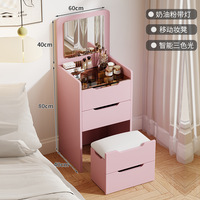 Coiffeuse de maquillage de haute qualité avec tabouret grande capacité espace de stockage couverture rabattable fille ou femmes chambre coiffeuse