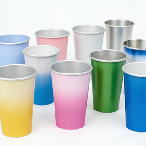 Gobelets à boire changeant de couleur sous UV de 12 oz et 16 oz, tasse à café en aluminium avec logo, gobelets à café en aluminium jetables, gobelet en aluminium de 8 oz - Product Image 1