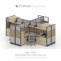 Meubles de bureau modernes, poste de travail en cubique pour centre d'appels, table de travail, cloison de bureau, bureau d'ordinateur, poste de travail modulaire pour 2 personnes