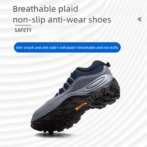 CGLX Anti-smash and Anti-puncture Cowhide Breathable Mesh Steel Toe Caps Industrial Safety <strong>Shoes</strong> for <strong>Women</strong> Lightweight Size <strong>Uk</strong> 4 - Product Image 5