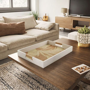 Organisateur de <span class=keywords><strong>plateau</strong></span> en bois au design bohème personnalisé pour table de cuisine <span class=keywords><strong>Plateau</strong></span> de rangement décoratif en bois avec poignées - Product Image 5