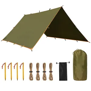 Outoodr 캠핑 텐트 방수포 방수 UV 방지 천막 접이식 개폐식 카모 차양 방수포 아웃피터 해먹 방수포
