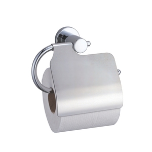 Porte-papier toilette mural classique en chrome avec base carrée en alliage de zinc - Product Image 6