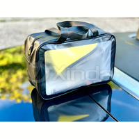 Sac de rangement portable transparent en PVC pour le detailing automobile, petit sac de soin automobile transparent