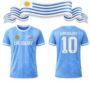 Camiseta de Fútbol de la Selección Nacional de Uruguay BLOODLINE INTERNATIONAL para Hombre Adulto, Azul Marino, con Estampado, Transpirable, de Poliéster - Product Image 3