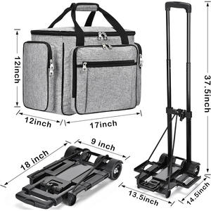 Nouveau design personnalisé Logo Rolling Craft Bag Paper Craft Tote Wheel Scrapbook Art Storage Organizer Case Teacher Bag Duffel Bag - Product Image 3