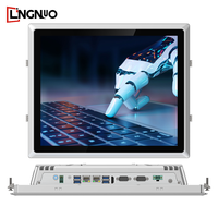 PC industriel à écran tactile résistif sans ventilateur de 17,0 pouces, verre trempé, double LAN, port HD, pour transport intelligent