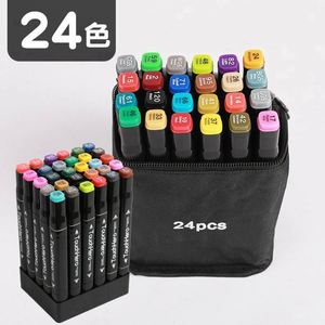ปากกามาร์คเกอร์แบบหัวคู่ สีสันสดใส รุ่น Usa Mairun 406 ขนาด 24~262 สี  ชนิดหมึกถาวร ไม่ลบได้ สำหรับงานศิลปะ  หัวแปรงสองด้าน ใช้แอลกอฮอล์ - Product Image 6