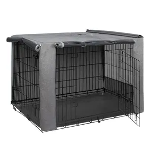 Waterproof Non-Slip Kennel Pet Dog Cage Crate Cover Mesh Dog Crate Cover Canvas Designer Dog Crate Cover