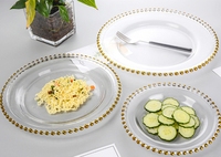 Assiettes de présentation en verre sodocalcique décoratives en gros