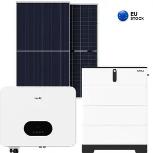 Set lengkap sistem penyimpanan daya tenaga surya, kit pembangkit listrik panel tenaga surya hibrida 5000W 3KW 6KW 8KW 10KW